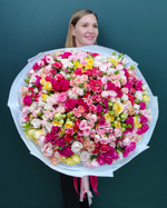 Кустовая роза микс,101шт(00210)