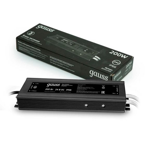 Блок питания Gauss 200W 24V IP66 202022400