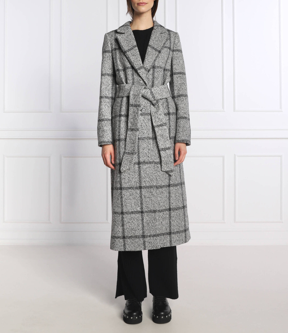 Хлопковое пальто TWINSET - серый(222TP2332)