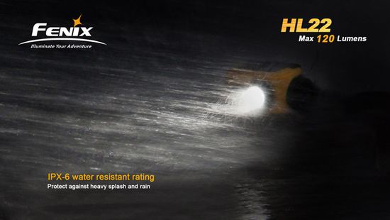 Налобный светодиодный фонарь Fenix HL22 серый 120 люмен