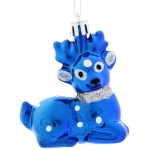 Ёлочные игрушки «Олененок» 6,5см микс цветов (набор 2 шт)