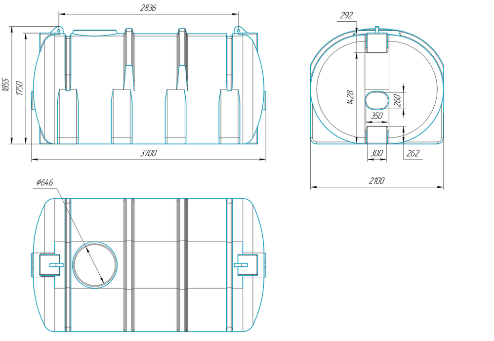 Мобильная Мини АЗС PT-G10000U 12V Политим 60 л/мин 10000 л.(3660x2200x1860см;красный) - арт.560848