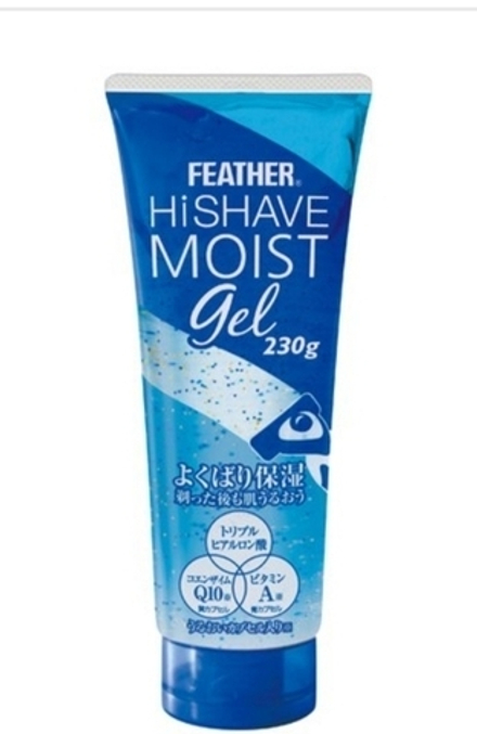 FEATHER Hi Shave Moist Gel - высокоувлажняющий гель для бритья с коэнзимом и витамином А