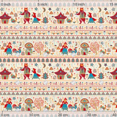 Медведь, лиса из сказки. Бежевый фон. (Дизайнер Irina Skaska) by Irina Skaska 556 DPI