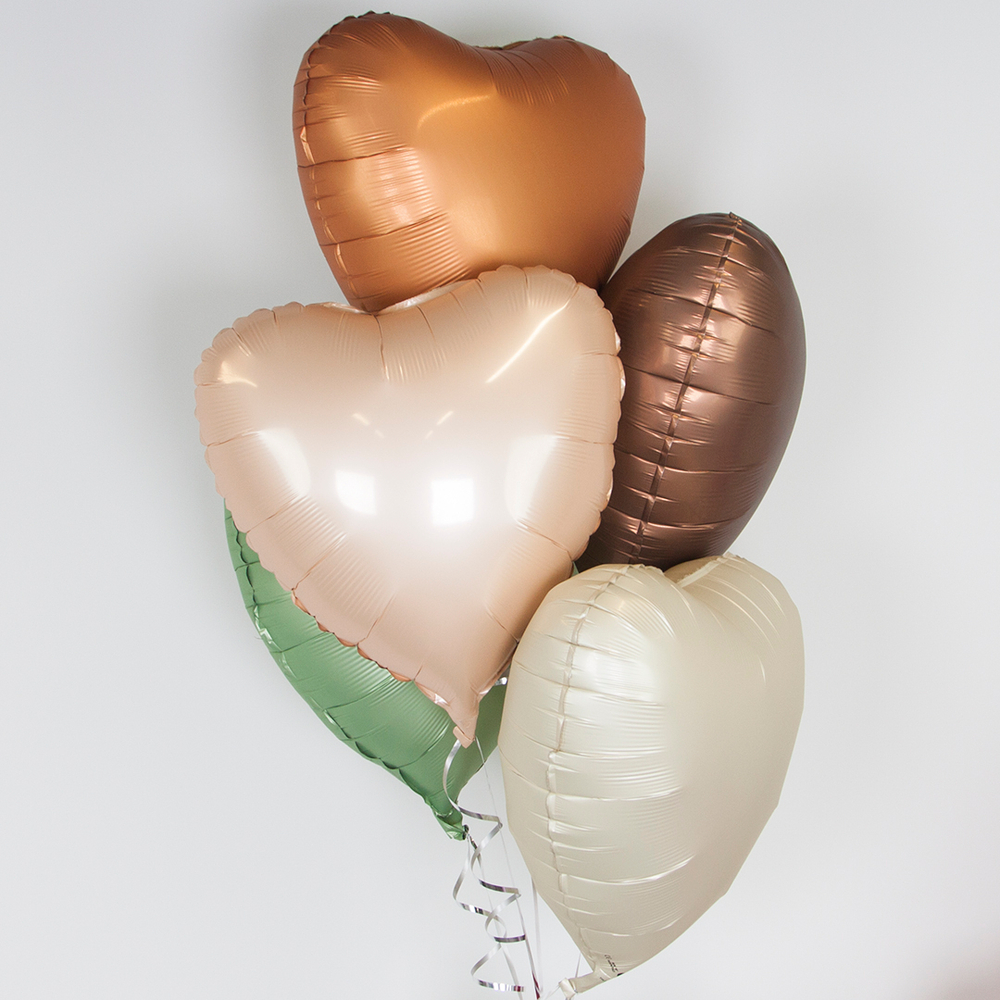 Сердце 18" Шоколад сатин Gr