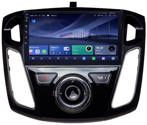 Магнитола для Ford Focus 3 2011-2019 (поддержка автопарковки, черная) - Kuberg QLed, Android 14, TS105, Быстрейшая, CarPlay, SIM-слот