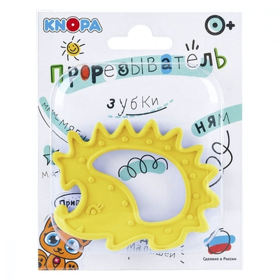 Массажер для дёсен (прорезыватель)"Ежик" (КНОПА)