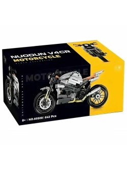 Конструктор Техник гоночный мотоцикл оранжевый