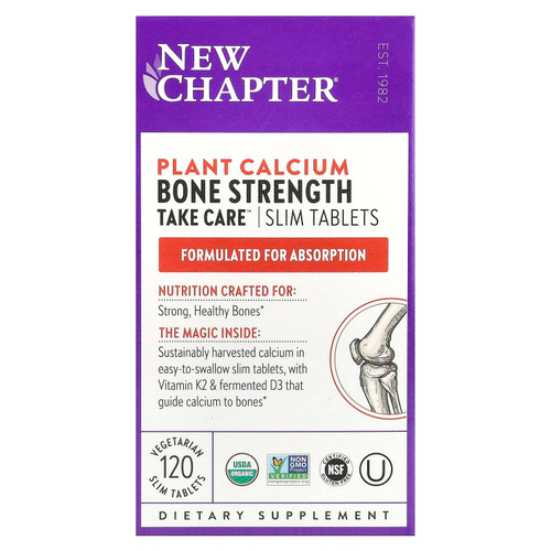 New Chapter, Bone Strength Take Care, 120 тонких вегетарианских таблеток