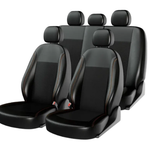 Чехлы на сидения CarFashion «ATOM ZAMSHA» 10018 - Замша -черный/черный/шов красный