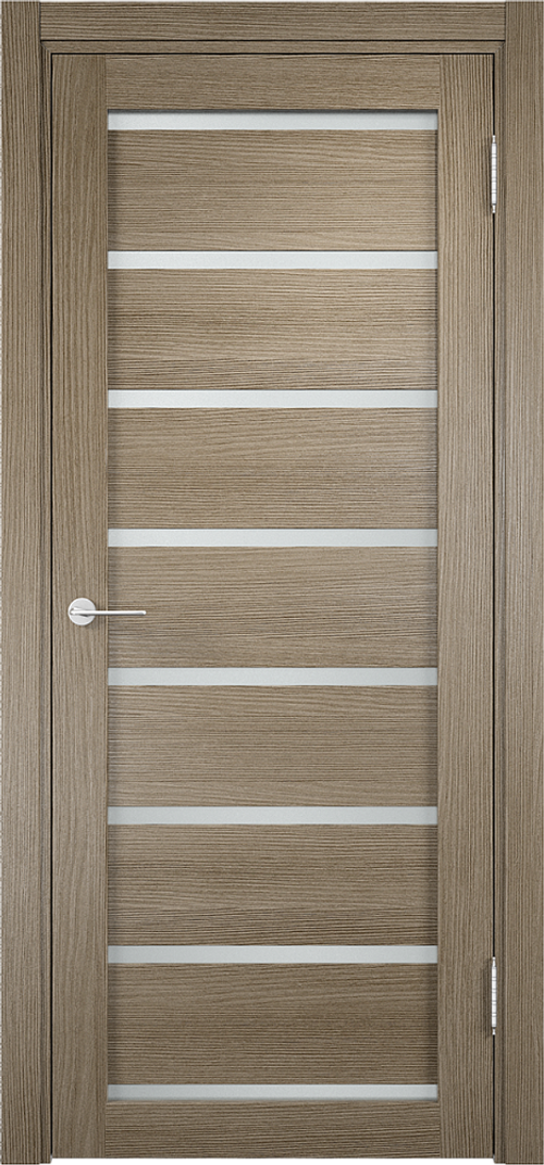 Межкомнатная дверь Мюнхен 05 ДО / Цвет Дуб дымчатый / Остекление "Сатинато" / Двери Верда