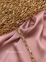 Цепь золотистая 5 мм овальное звено крупная