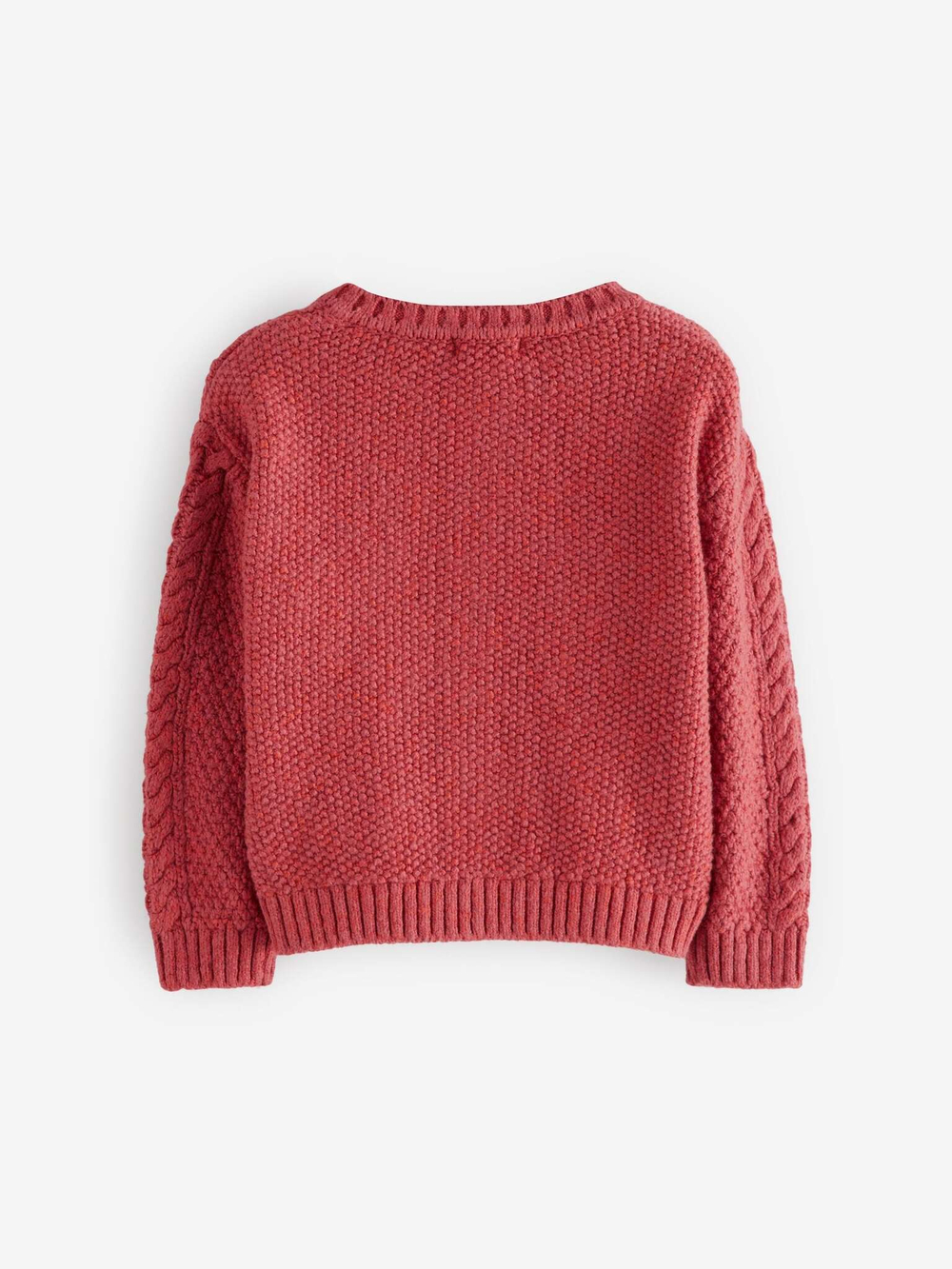 Кардиган вязаный с вышивкой для девочки Next E25-155, Кирпичный