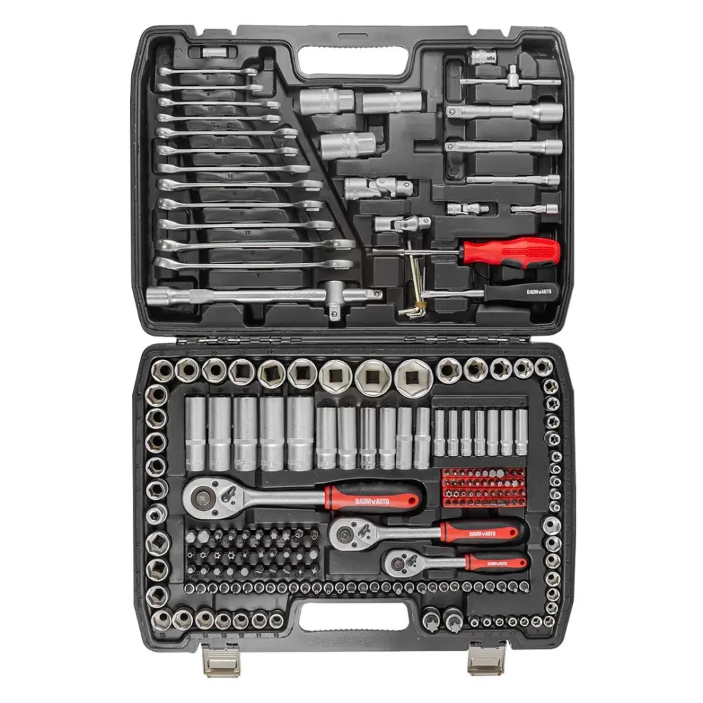 Набор инструментов 216пр. 1/4'', 3/8'', 1/2''(6гр.)(4-32мм) Baum Auto##BaumAuto BM-38841