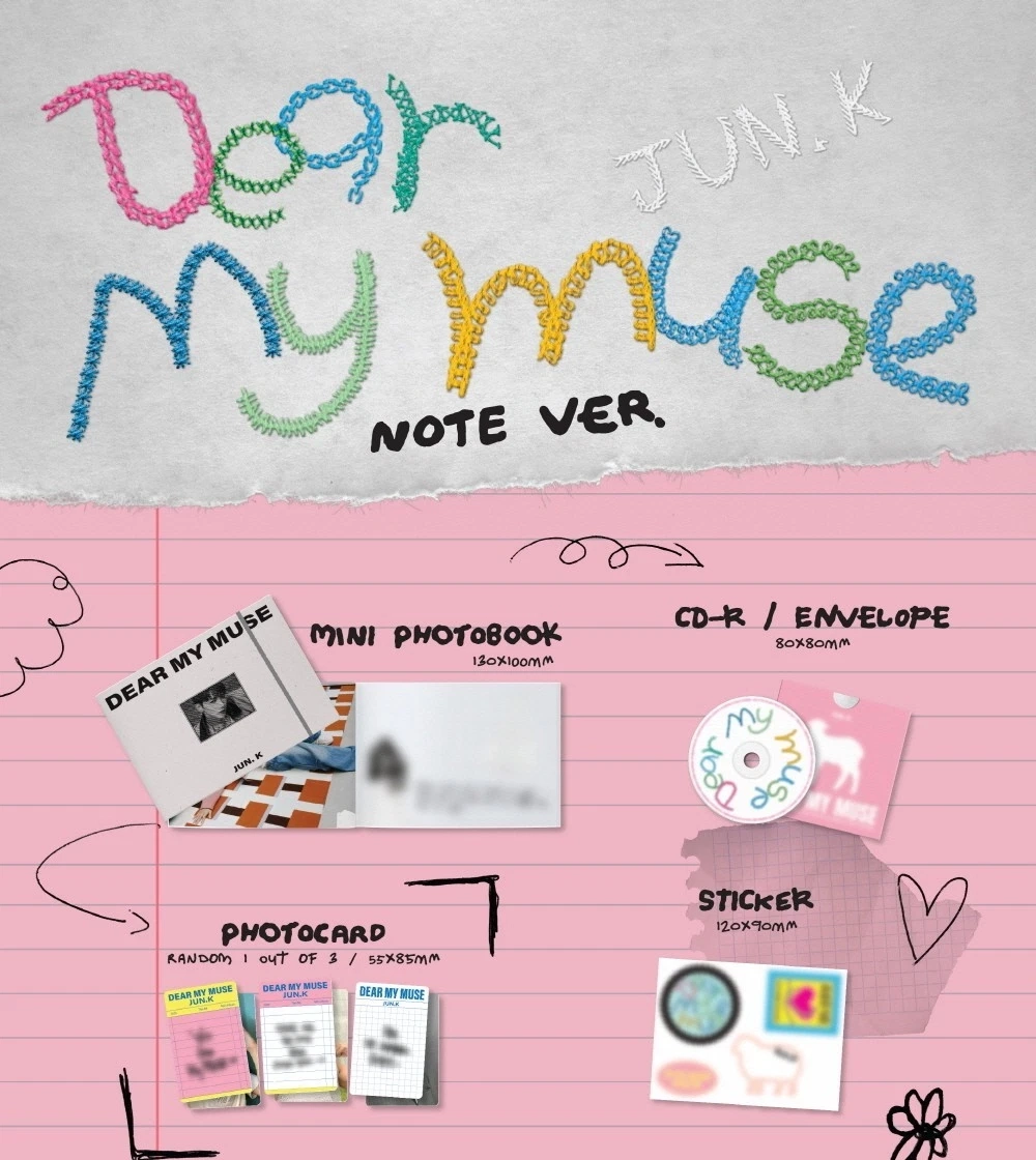 Альбом Jun.K - Dear my muse [Digipack Note ver.]