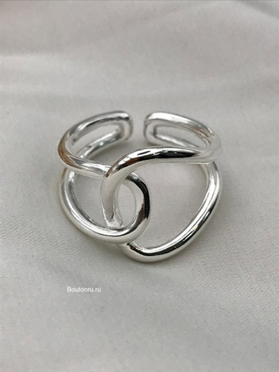 Кольцо серебро узел