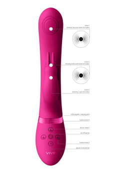 Вибромассажер May - Pulse-Wave & C-spot & G-Spot Rabbit - Pink