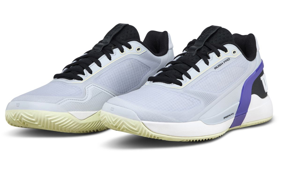 Теннисные кроссовки Wilson Rush Pro 5 Clay - grey dawn/black/tender yellow