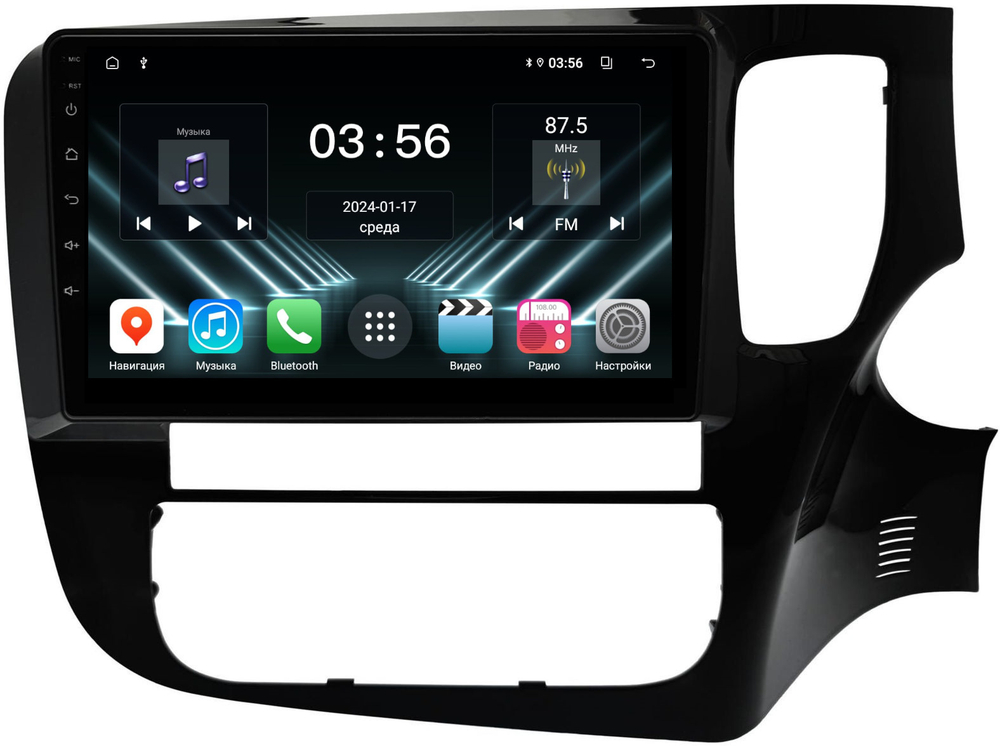 Магнитола Mitsubishi Outlander 3 2012-2021 (правый руль) - FarCar DX9-7263R9 монитор 9" IPS на Android 13, 4+64Гб, CarPlay