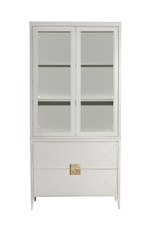 Шкаф-витрина Garda Decor 2 стеклянных фасада с Комод Garda Decorом с 2-мя ящиками
