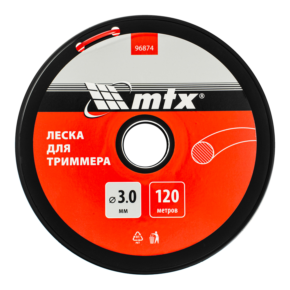 Леска для триммера круглая 3,0 мм х 120 м, на катушке MTX