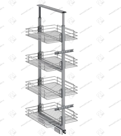 S-1149-C Шкаф-колонна в базу 300 мм, Starax, 7-ми ярусная, (230х510х2000-2150 мм)