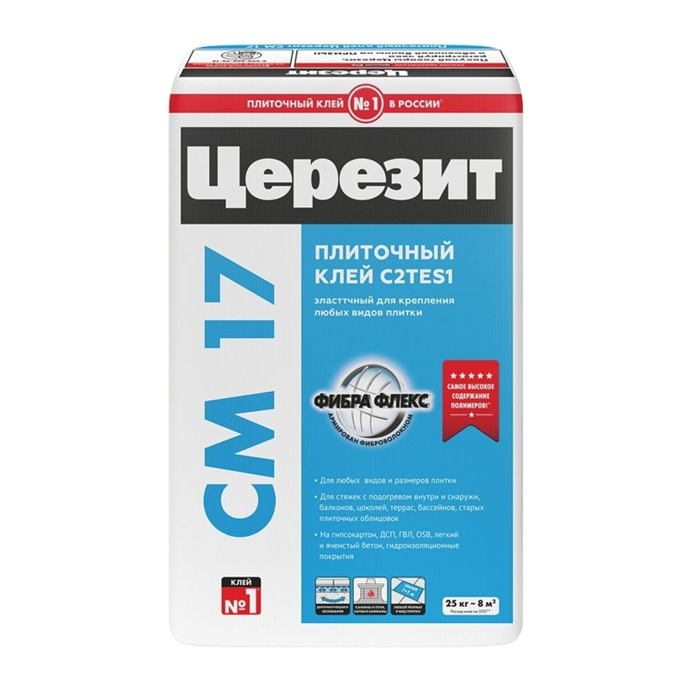 Клей для плитки Ceresit CM 17 (25 кг)