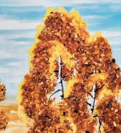 AMB-01/70 Картина «Ранняя зима» (с янтарной крошкой) пласт.рамка 33х42см