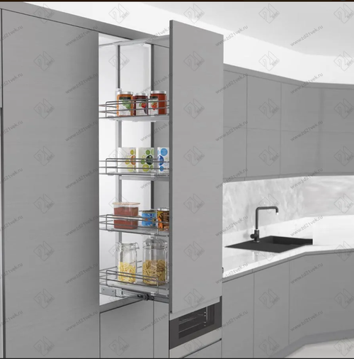 S-1545-C Шкаф-колонна в базу 400 мм, Starax, 6-ти ярусная, (330х510х1850-2000 мм)