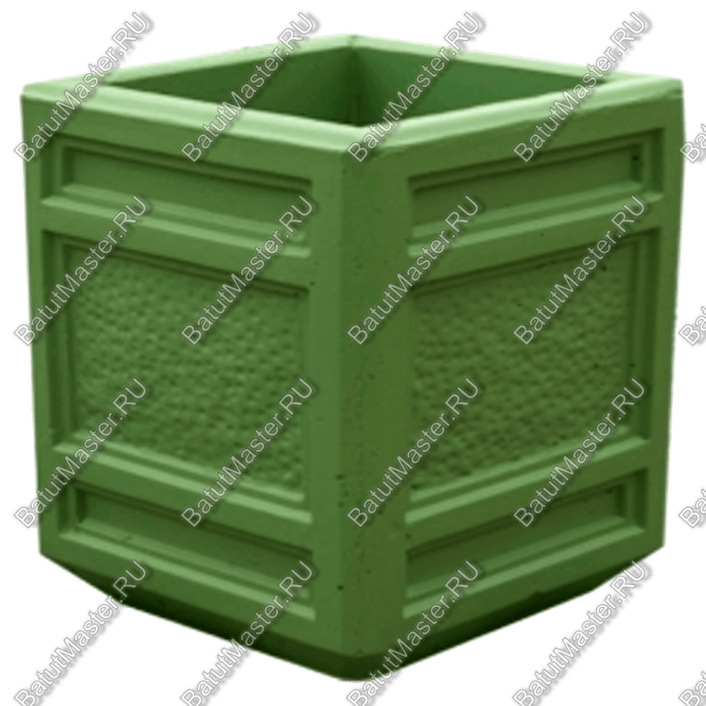 УРНА ЧЕТЫРЕХГРАННАЯ С РЕЛЬЕФОМ, ОКРАШЕННАЯ