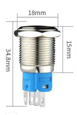 Кнопка М16LED/12-24В - красная
