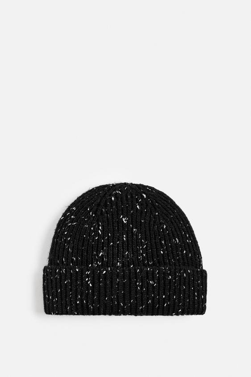 ZARA ШАПКА ИЗ РЕЛЬЕФНОЙ ПРЯЖИ, ЧЕРНЫЙ