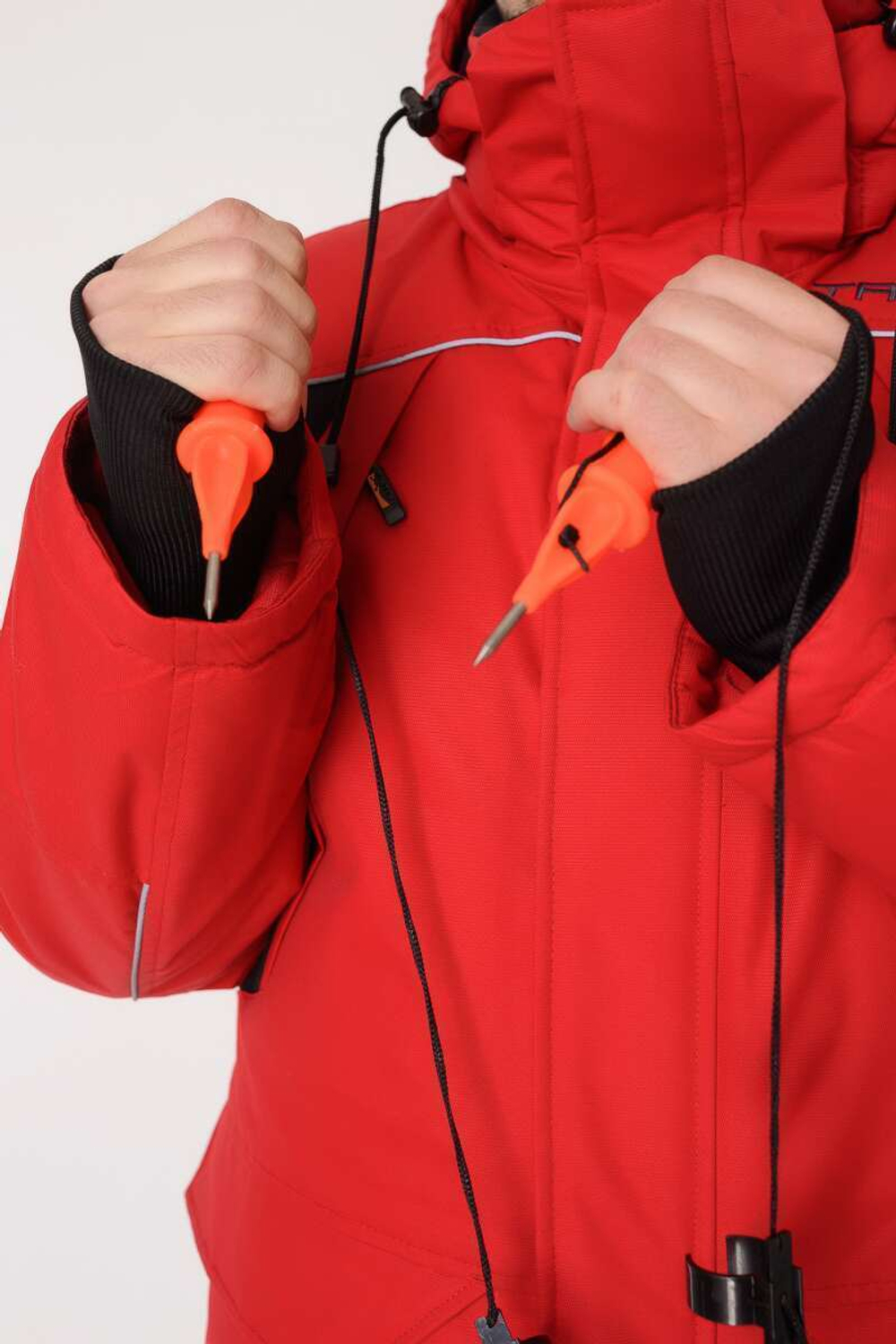 Зимний мужской костюм-поплавок TritonGear Skif -40 (Таслан) Красный/Чёрный