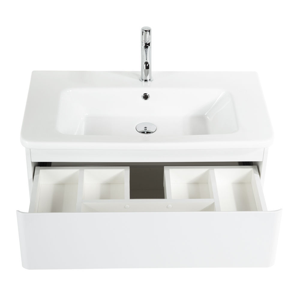 Тумба подвесная с керамической раковиной BelBagno ALBANO-CER-1050-2C-SO-BL