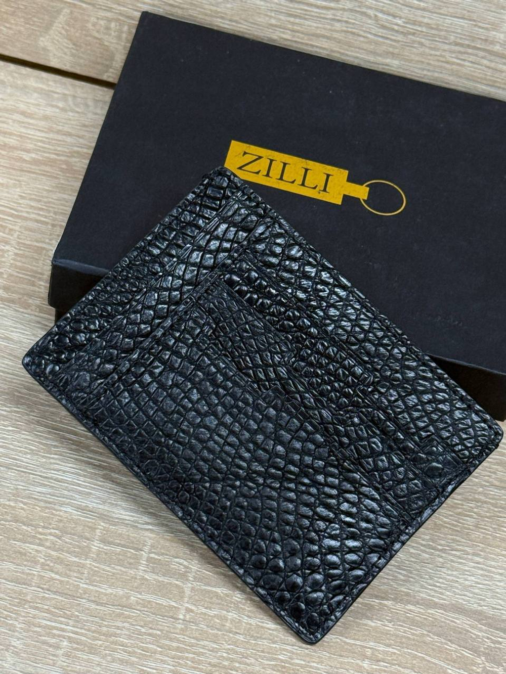 Картхолдер Zilli из кожи крокодила