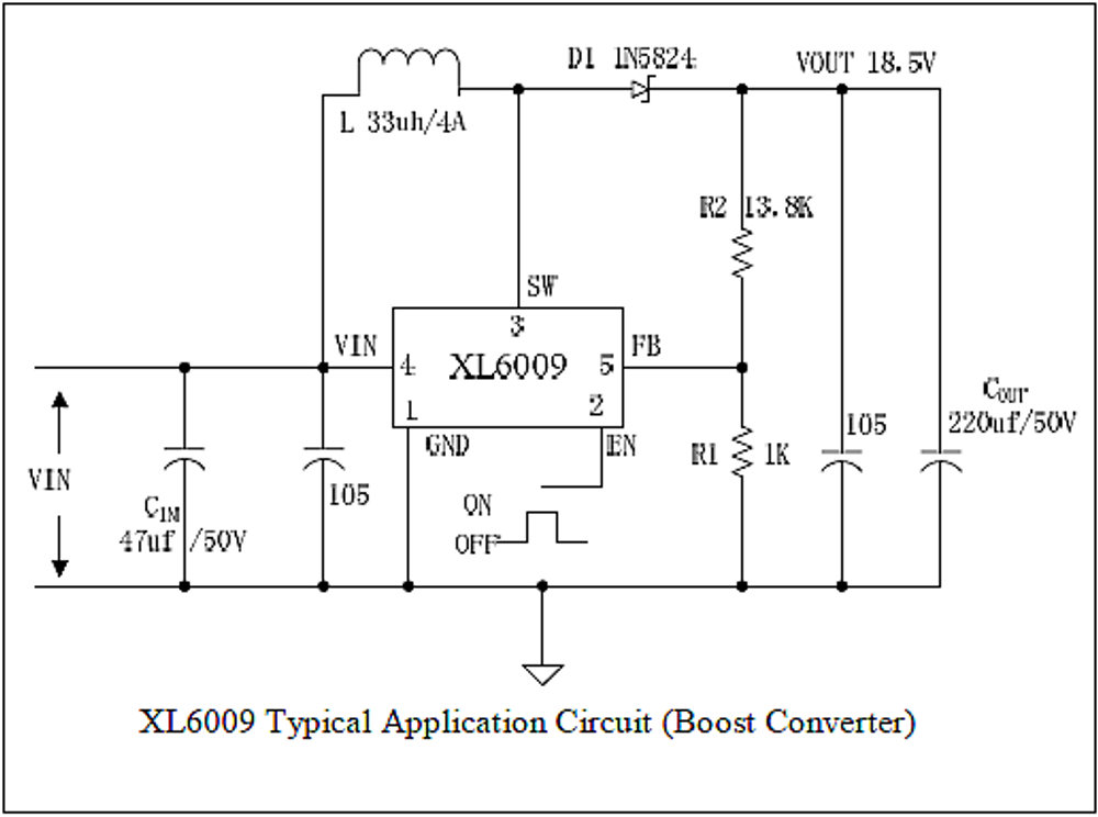 Повышающий стабилизатор, XL6009 DC-DC