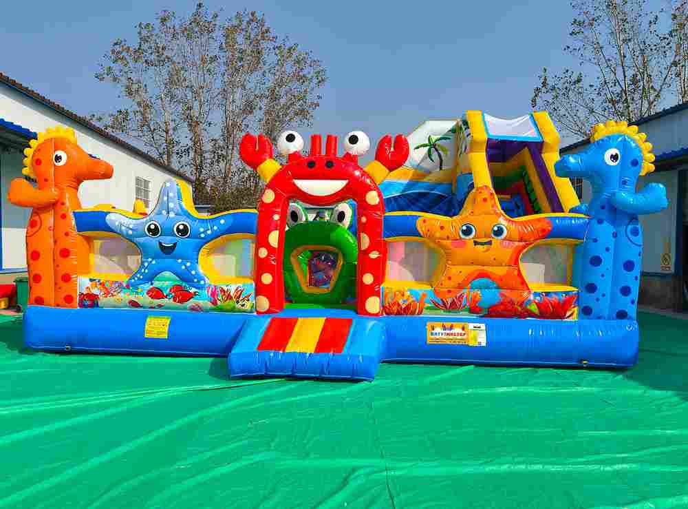 Коммерческий надувной батут «Океан улыбок» 8*6*4 м