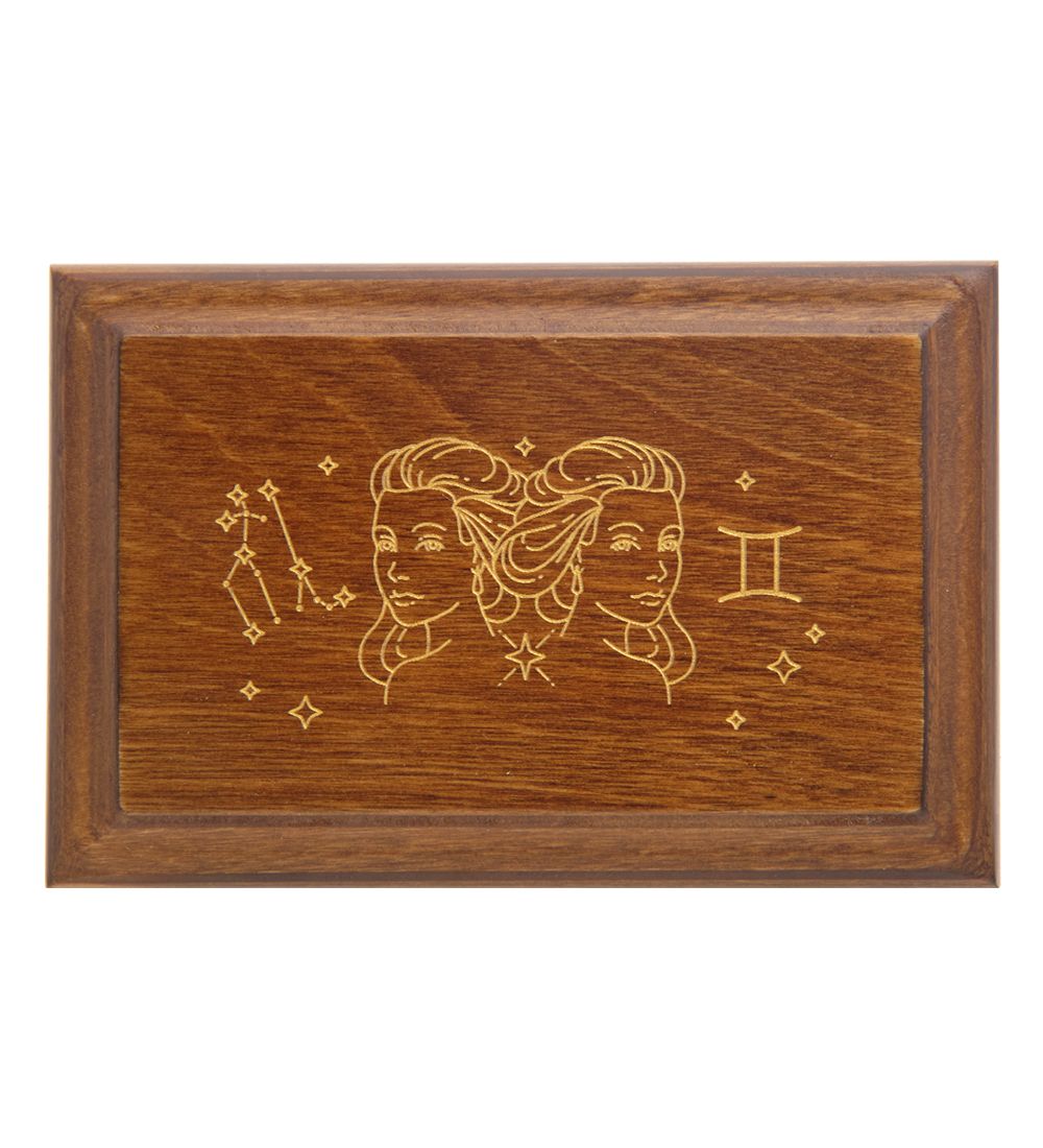 GAEM Art JW-12/01 Шкатулка деревянная «Знак Зодиака - Близнецы»