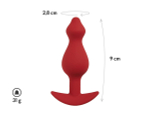 Бордовая анальная пробка Libra S - 9 см.