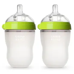 Набор из 2 бутылочек для кормления Comotomo Natural Feel Baby Bottle 250 мл Зеленый