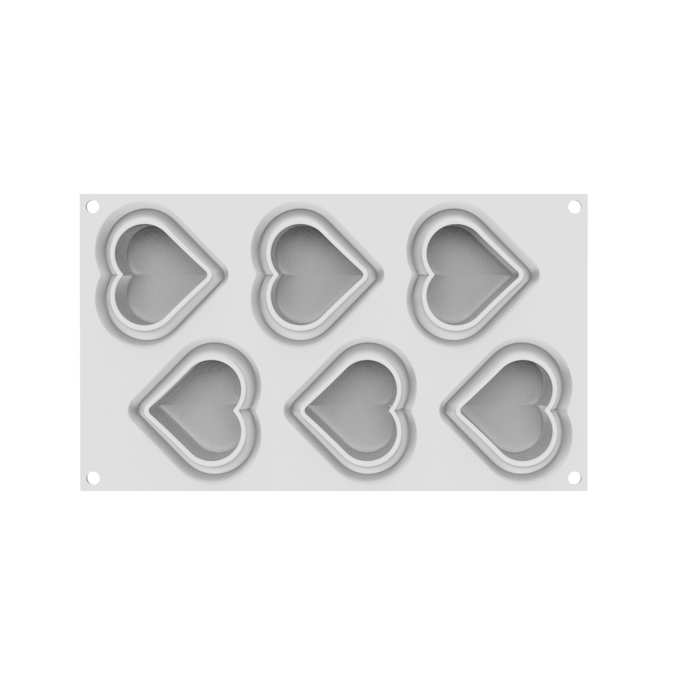 Форма силиконовая с вырубкой Heartix 85 (Сердечный ритм), Silikomart, Италия