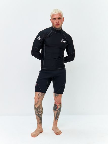 Футболка рашгард лонгслив Sargan Агидель UPF 50+ мужской черный