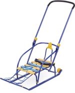 Санки "Nikki 2 " складная спинка, ручка, цвет голубой