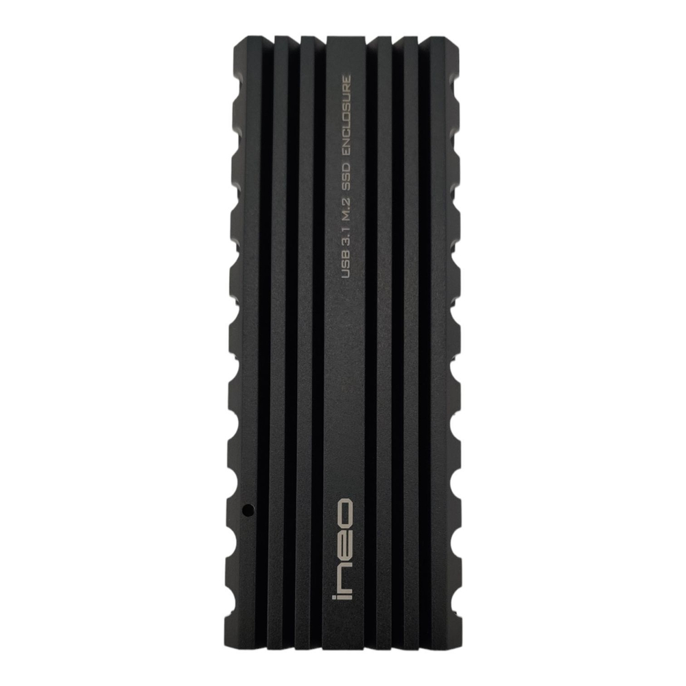 Корпус для твердотельного накопителя ineo M.2 NVMe (PCIe) USB 3.2 Gen 2 Type-C прочный в военном исполнении (планка Пикатинни) встроенный переключатель защиты от записи C2597-NVME