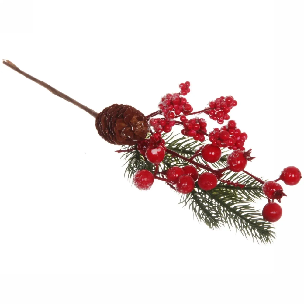 Ветка хвойная «Зимнее настроение»", 36 см