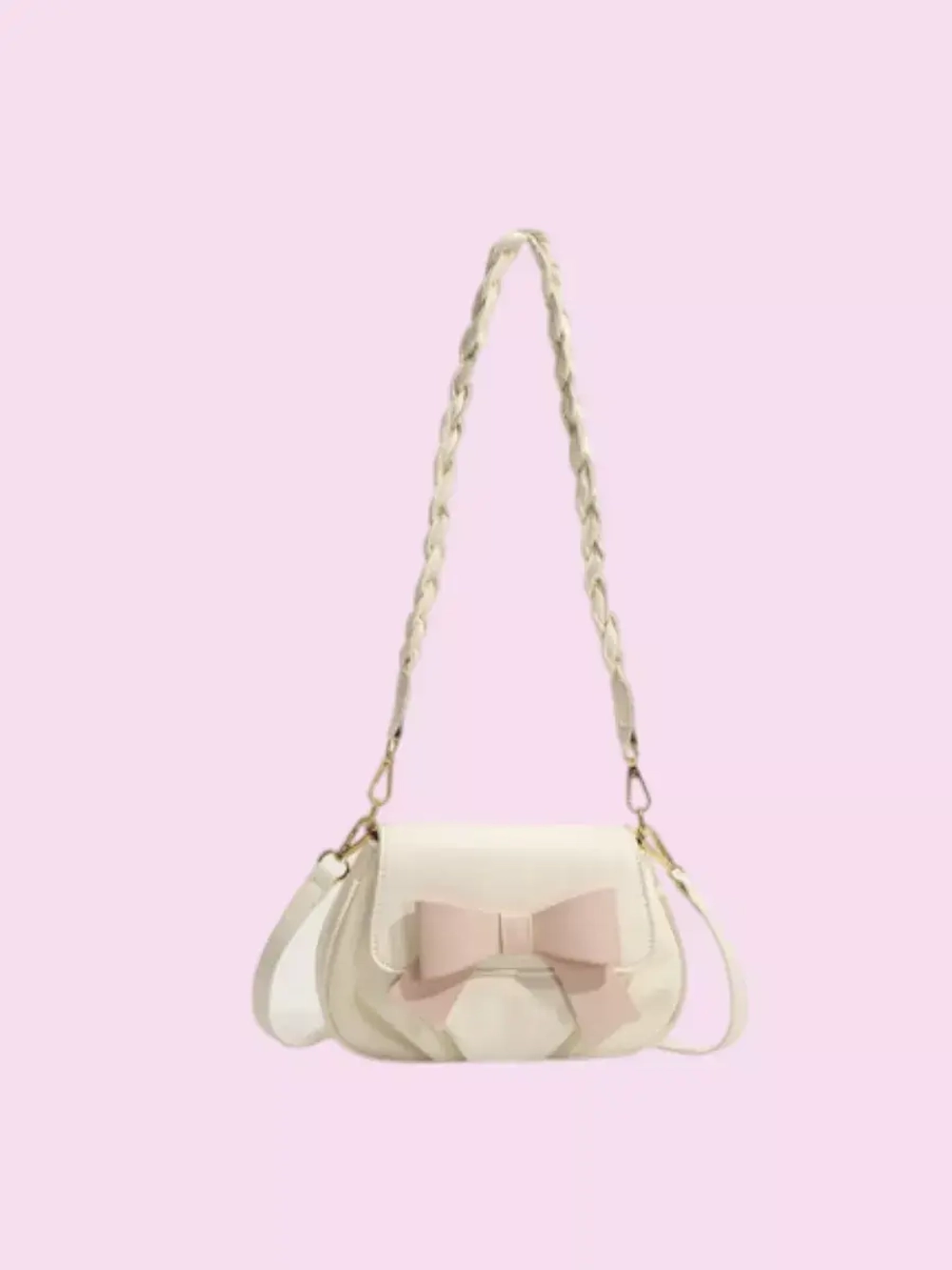 Сумка через плечо багет y2k с бантиком