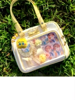 Сумка через плечо с прозрачным окошком желтый бант