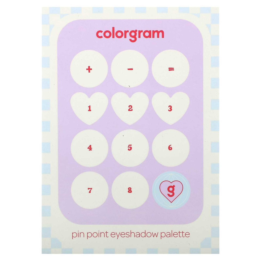 Colorgram, палитра теней для век, оттенок 03 розовый + лаванда = любовь, 8,9 г (0,31 унции)