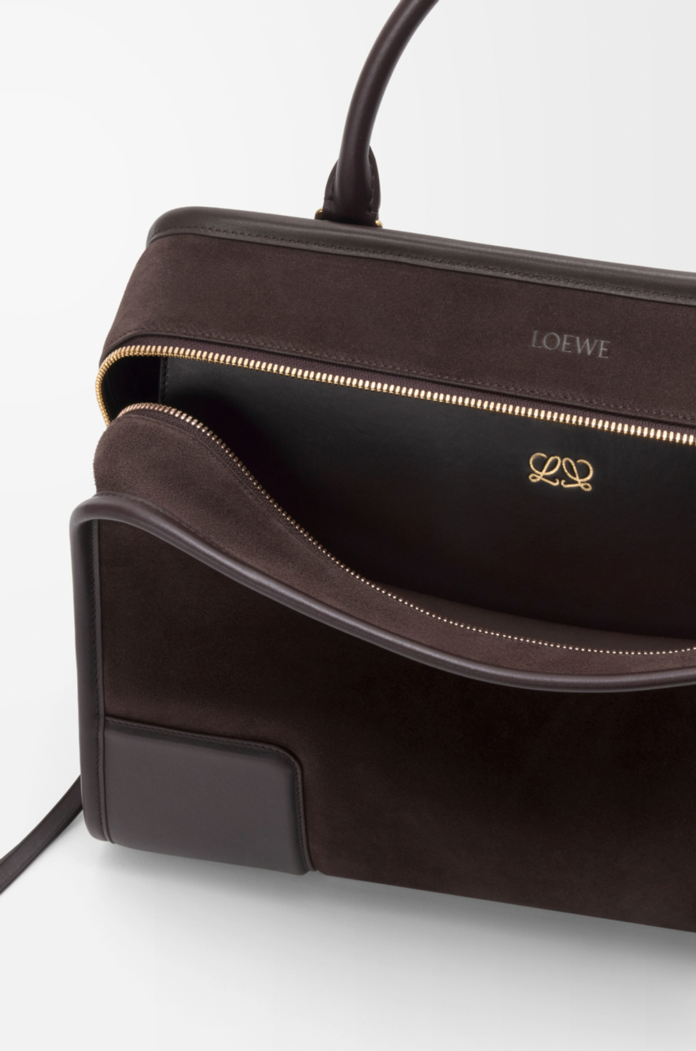 Loewe Большая сумка Amazona 180 из мягкой телячьей кожи, темно-каштановый