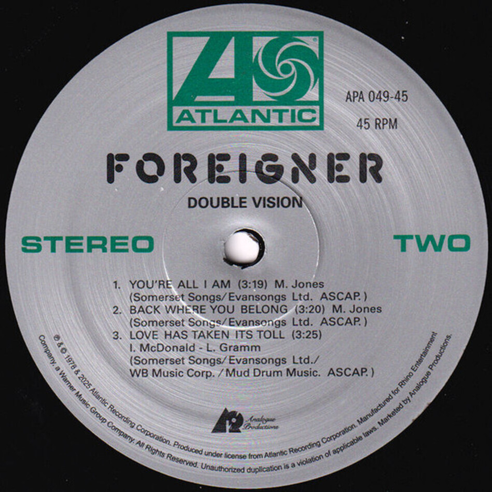 Foreigner / Double Vision (2LP)